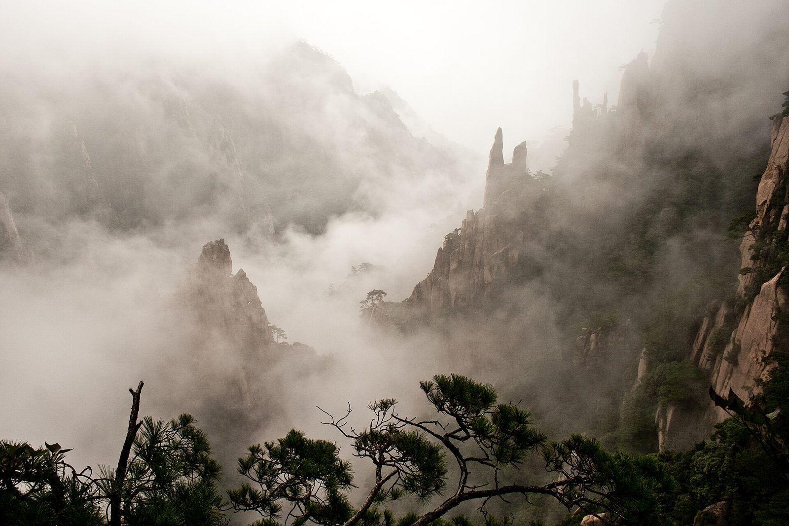 Granite peaks and cloud on Huangshan